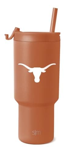 Simple Modern Officially Licensed Collegiate Texas Longhorns 30 oz Tumbler with Flip Lid and Straws | Insulated Cup Stainless Steel | Gifts for Men Women | Trek Collection | University of Texas - Image 1