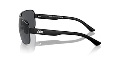 A|X ARMANI EXCHANGE Men's AX2012S Rectangular Sunglasses, Matte Black/Grey, 62 mm - Image 2