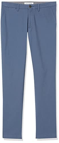 Amazon Essentials Men's Athletic-Fit Casual Stretch Chino Pant (Available in Big & Tall), Dark Blue, 42W x 30L - Image 8