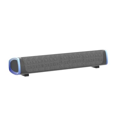 SOULION R30 Computer Speakers, Colorful LED Lights with Switch Button, Surround Sound Portable Computer Sound Bar Speakers for Desktop, Gray - Image 4