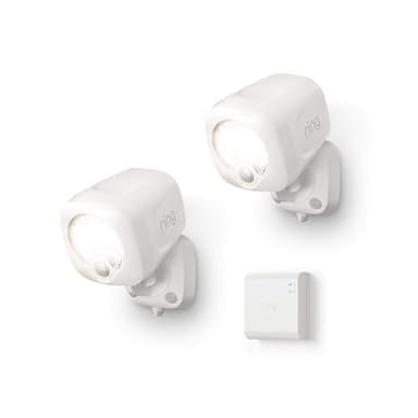 Ring Smart Lighting – Spotlight, Battery-Powered, Outdoor Motion-Sensor Security Light, White (Starter Kit: 2-pack) - Image 1
