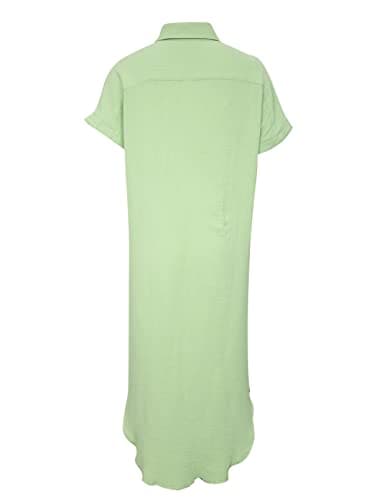 Dokotoo Swimsuit Beach Cover Ups for Women 2025 Vacation Outfits Summer Dresses Button Down Long Kimonos Cardigan Short Sleeve Side Split Casual Solid Loose Fit Fashion Bathing Suit Green Small - Image 7