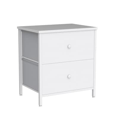 BOLUO White Nightstands Set of 2, 2 Drawer Dresser for Bedroom Night Stand Small Dresser End Table with Drawers Modern - Image 5