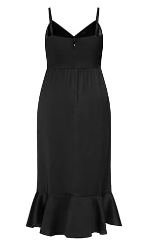 City Chic Women's Plus Size Maxi Bella Ruffle Ff, Black, 22 - Image 7