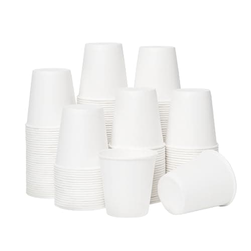 RACETOP [100 Pack] 3 oz Bathroom Paper Cups, Disposable Paper Cups, Mouthwash Cups, Paper Coffee Cups, Ideal for Bathroom - Image 1