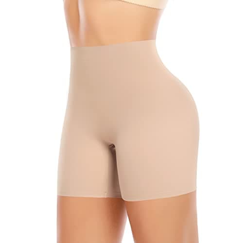 Seamless Shaping Boyshorts Panties for Women Tummy Control Shapewear Under Dress Slip Shorts Underwear (Long Beige-2,XL) - Image 1