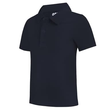 QBK Toddler to Youth Boys' Performance Polo Kids Collared Golf Shirt School Uniform (Navy L) - Image 2