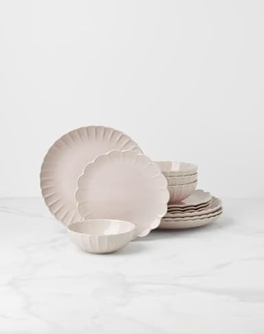 Lenox 896912 French Perle Scallop Blush 12-Piece Dinnerware Set - Image 5