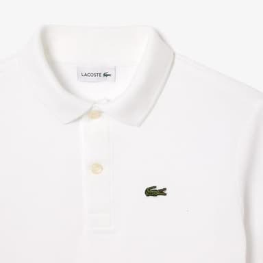 Lacoste Unisex-Child Short Sleeve Classic Pique Polo, White, 10 - Image 8