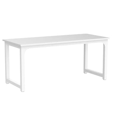 Tribesigns 63”Executive Desk, Large Office Computer Desk with Thicken Frame, Modern Simple Workstation Business Furniture for Home Office, White - Image 4