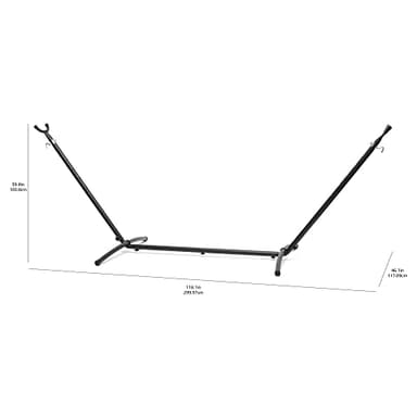 Amazon Basics 2 Person Heavy Duty Hammock Stand for Outside, Includes Portable Carrying Case, 9 foot, Black - Image 6