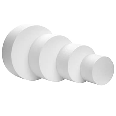 Juvale Cake Dummy Set of 4 Foam Tiers - 6-, 8-, 10- & 12-Inch, 16-Inch Tall, White Foam - Wedding Display & Decorating Practice - Faux Cake Form - Image 7