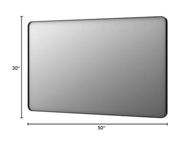 LOAAO 50X30 Inch Black Metal Framed Bathroom Mirror for Wall, Matte Black Bathroom Vanity Mirror Farmhouse, Large Rounded Rectangle Mirror, Anti-Rust, Tempered Glass, Hangs Horizontally or Vertically - Image 9