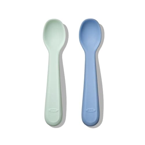 OXO Tot Silicone Spoons 2 Pack - Dusk and Opal - Image 1