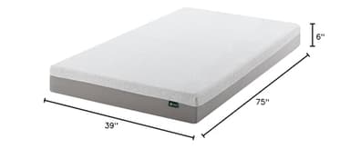 ZINUS 6 Inch Ultima Memory Foam Mattress [New Version], Twin, Fiberglass Free, Medium Firm Feel, Breathable Airflow Memory Foam, Certified Safe Foams & Fabric, Mattress in A Box - Image 2
