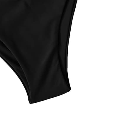 Bikinis Swimsuit Set for Women Swimwear Triangle Bathing Suit Tie String Thong (Black2, M) - Image 6