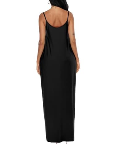OFEEFAN Maxi Dress Spring Dresses for Women 2025 Women Beach Fashion Summer Outfits Sexy Black Long Dresses for Women M - Image 5