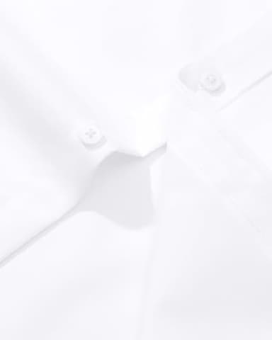 Alimens & Gentle Men's Dress Shirt Regular Fit Stretch Stain Shield Long Sleeve Solid Business Wedding Button Down Shirts White - Image 5