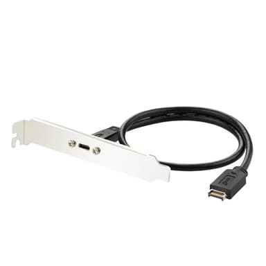 XRIKUI USB 3.1 Type C Front Panel Header Extendsion 50Cm Cable,Type E to USB C Connector with PCIe Full Height Bracket - Image 1