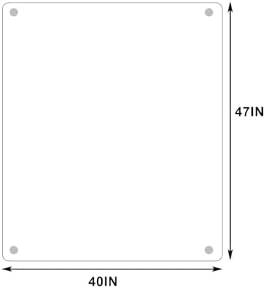 GLSLAND 47"x40" Tempered Glass Chair Mat Heavy-Duty Floor Protector for Carpet & Hard Floors Scratch-Resistant Office Computer Desk Mats Clear - Image 4