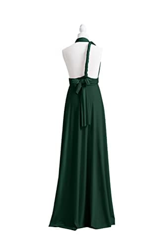 Infinity Convertible Bridesmaid Dress, Evening Maxi Dress (One Size, Dark Green) - Image 3