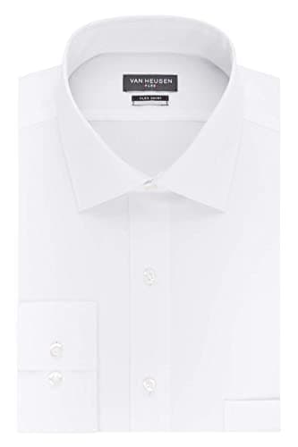Van Heusen men's Tall Fit Flex Collar Stretch Solid (Big and Tall) Dress Shirt, White, 17.5 Neck 35 -36 Sleeve X-Large US - Image 3
