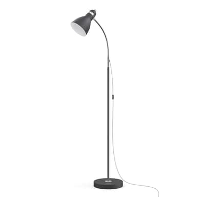 LEPOWER Floor Lamp, Metal Standing Lamp with Adjustable Gooseneck, Heavy Metal Base, Reading Pole Lamp for Office, Black Floor Lamps for Bedroom, Living Room - Image 1