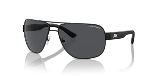 A|X ARMANI EXCHANGE Men's AX2012S Rectangular Sunglasses, Matte Black/Grey, 62 mm - Image 1