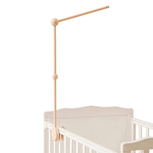 Baby Crib Mobile Arm,HBM Wooden Mobile Arm for Crib Mobile Hanger for Crib Baby Girl Nursery Decor - Image 1