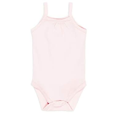 HonestBaby Cami Bodysuits One-piece 100% Organic Cotton for Baby Girls, Pink Ombre, 24 Months - Image 5