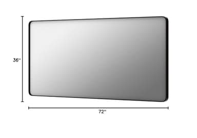 LOAAO 72X36 Inch Black Metal Framed Bathroom Mirror for Wall, Matte Black Bathroom Vanity Mirror Farmhouse, Large Rounded Rectangle Mirror, Anti-Rust, Shatter-Proof, Hangs Horizontally or Vertically - Image 9