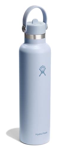 Hydro Flask Water Bottle - Insulated Stainless Steel - Straw Lid, Non Spill, Leakproof 24 Oz Surf Blue - Image 2
