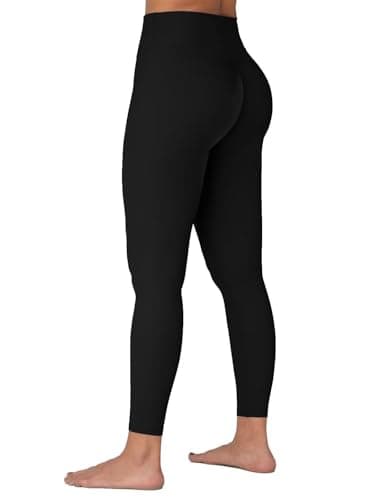 Sunzel Sunzfly Invisible Butt Scrunch Workout Leggings for Women, Butt Lifting High Waisted Gym Yoga Pants with Tummy Control 25" Black Small - Image 1