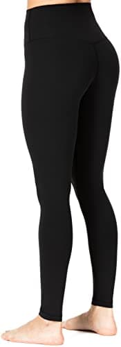 Sunzel Sunzfly Leggings for Women Yoga Pants with Tummy Control & High Waist for Workout Lounge Gym 28" Black Medium - Image 3