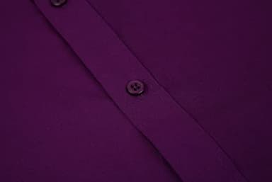 Alex Vando Mens Dress Shirts Regular Fit Long Sleeve Stretch Business Dress Shirts for Men,L17-Purple,Small - Image 4