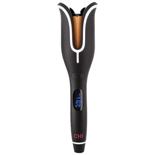 CHI Spin N Curl, Curling Iron For Healthy & Shiny Effortless Curls & Waves, Provides Preset Temperature Settings For Each Hair Texture, Onyx Black - Image 1
