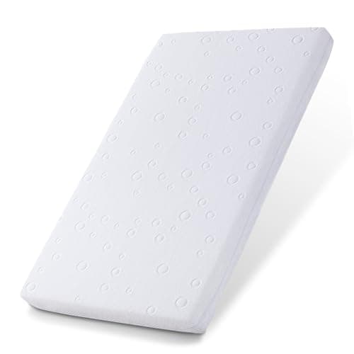 Baby Bassinet Mattress, 42" x 24" x 2" Dual Sided Gel Memory Foam Mattress with Breathable Removable Soft Cover Fit for Baby Bjorn, Guava Lotus and Dream on Me Travel Crib Light Playard - Image 1