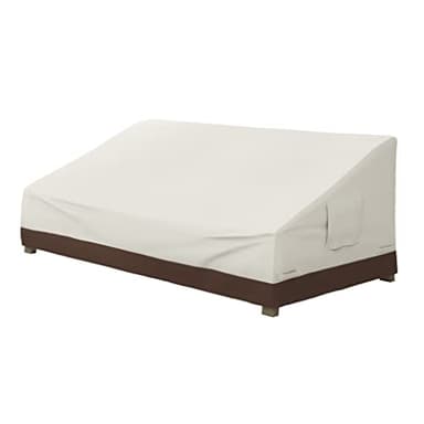 Amazon Basics 3 Seater Outdoor Couch and Patio Furniture Covers, Waterproof, Anti-UV, Durable, Beige/Tan - Image 1