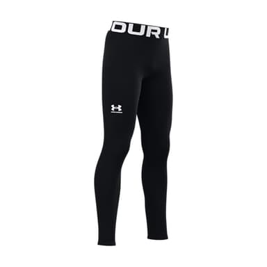 Under Armour Boys ColdGear Armour Baselayer Leggings , Black (001)/White , Medium - Image 1
