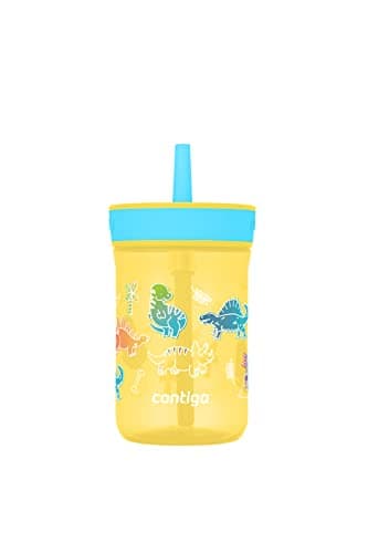 Contigo Leighton Kids Water Bottle, 2-Pack, 14oz, Spill-Proof, Blue Raspberry/Azalea & Butterlies/Llamas, Dishwasher Safe Tumbler with Straw - Image 4
