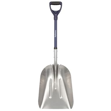Nohovu Aluminum Snow Shovel - Large Capacity Driveway Snow Removal Tool, Fiberglass D-Handle, 45 Inch Blade - Image 1