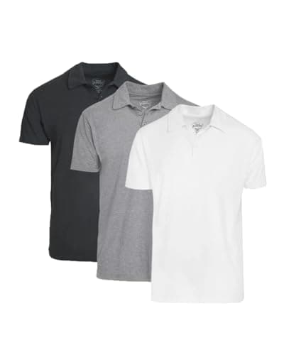 True Classic Polo Shirts for Men – Mens Polo Shirts Short Sleeve Cotton, Personalized Custom Cut, Pack of 3, Variety, L - Image 1