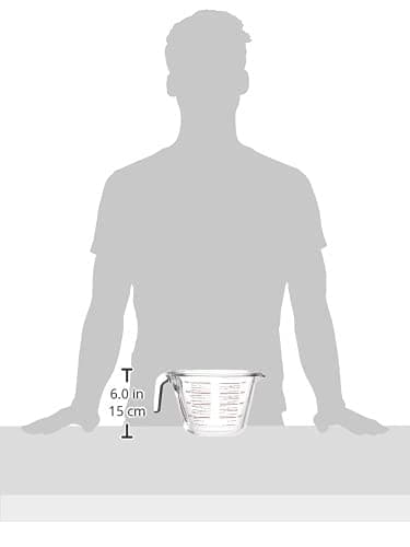 Amazon Basics Glass Measuring Cup, Precise 8 Cup Capacity, Clear Kitchen Measuring Tool, 2 L (Previously AmazonCommercial Brand) - Image 4