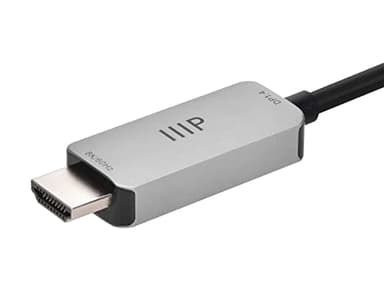 Monoprice DisplayPort 1.4 Cable to 8K HDMI - 8K@60Hz, Up to 32.4Gbps Bandwidth, 32AWG, 6 Feet, Black - Image 4