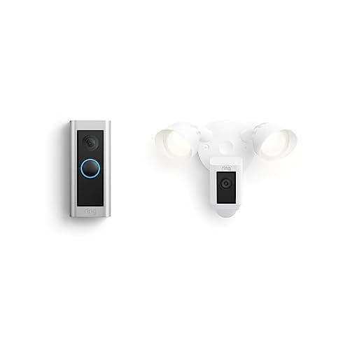 Ring Wired Doorbell Pro (Video Doorbell Pro 2) with Ring Floodlight Cam Wired (White) - Image 1