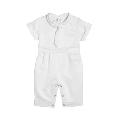 Pippa & Julie Baby Boys' Christening Set, 3-Piece Outfit, Includes Suit, Removable Vest & Bonnet, White, 18 Months - Image 2