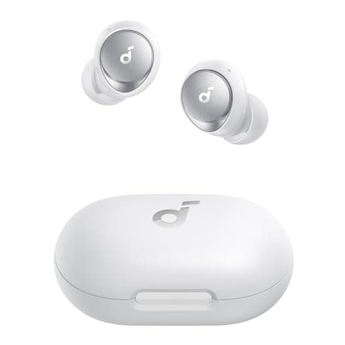 Soundcore by Anker Space A40 Auto-Adjustable Active Noise Cancelling Wireless Earbuds, Reduce Noise by Up to 98%, 50H Playtime, Comfortable Fit, App Customization, Wireless Charge (White) - Image 1
