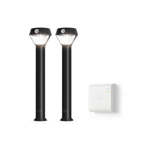 Ring Solar Pathlight - Outdoor Motion-Sensor Security Light, Black (Starter Kit: 2-pack) - Image 1