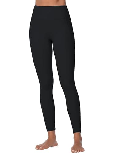 Sunzel Sunzfly High Waist Yoga Pants with Pockets, Workout Leggings for Women Tummy Control, No Front Seam Yoga Leggings 26" Black Medium - Image 3