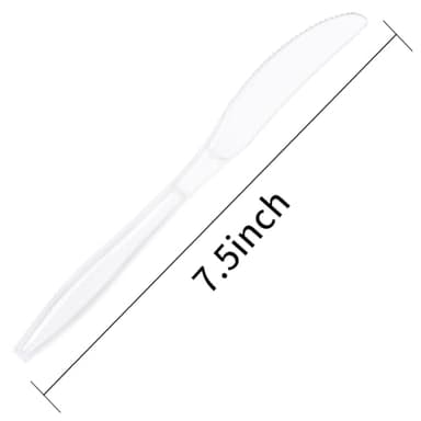 Liacere 360PCS Clear Plastic Knives Disposable - Heavy DutyBPA-Free - Heat Resistant, Solid and Durable Disposable Knives Bulk, Premium Plastic Knives Heavy Duty for Party Supply - Image 2